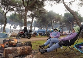 Todo claro de los bosquecillos de Valladolid y Segovia es ideal para anclar tiendas, aparcar motos y descansar al sol de invierno.