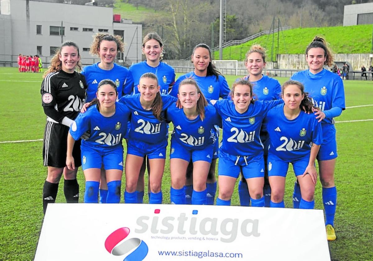 El principal equipo femenino del Oiartzun en su último encuentro.