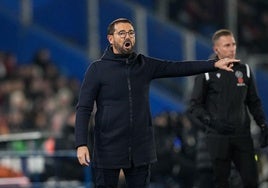 Bordalas dirige al Getafe en el último partido ante el Barcelona.