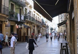 Vista de la calle 31 de Agosto de la Parte Vieja de Donostia