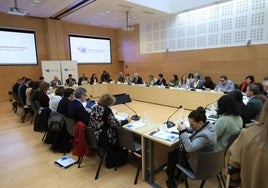 El consejero de Salud, Alberto Martínez, ha presidido este miércoles la reunión de la mesa del Pacto Vasco de Salud.