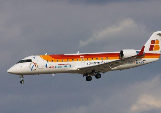 Un Bombardier CRJ200 de Air Nostrum.