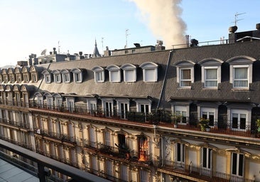 Las imágenes del incendio en el Centro de San Sebastián