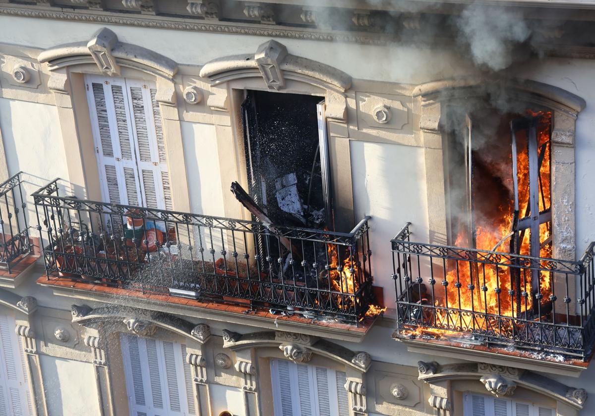 Incendio en el Centro de San Sebastián