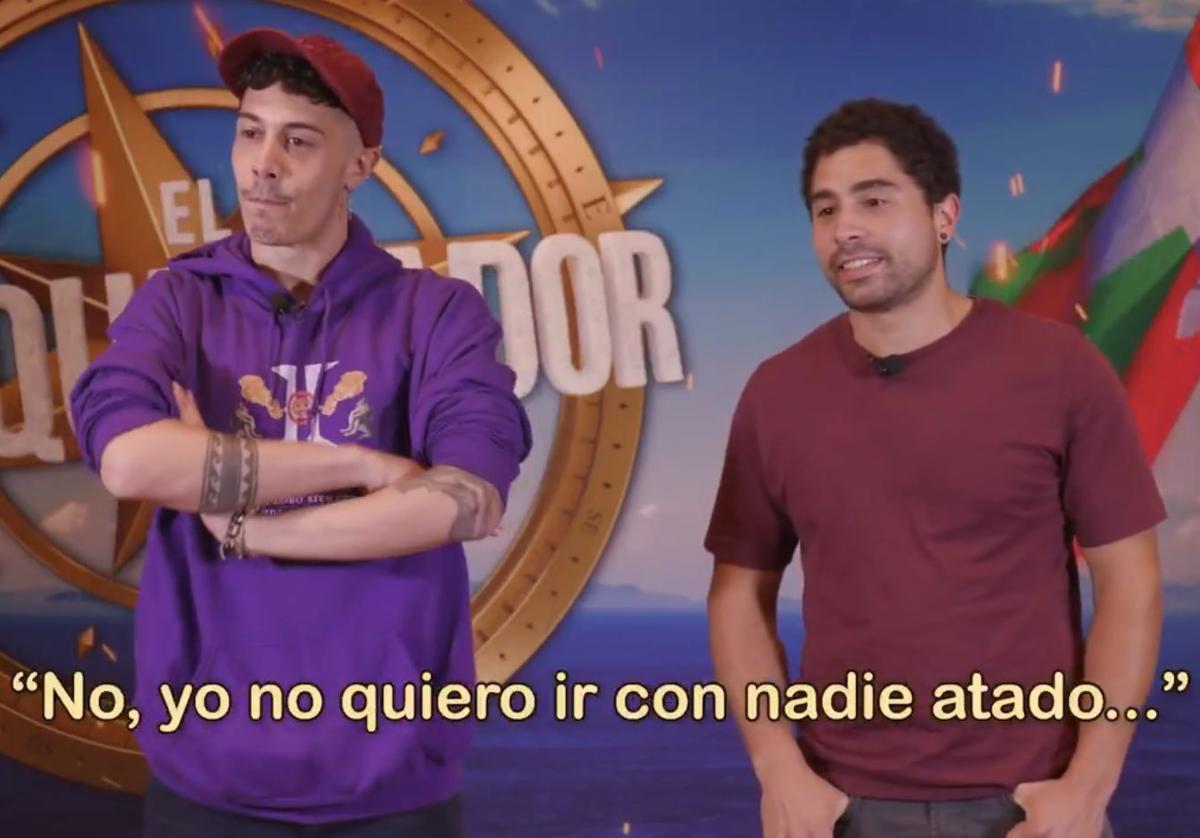 Una imagen de los hermanos navarros durante el casting de El Conquis.