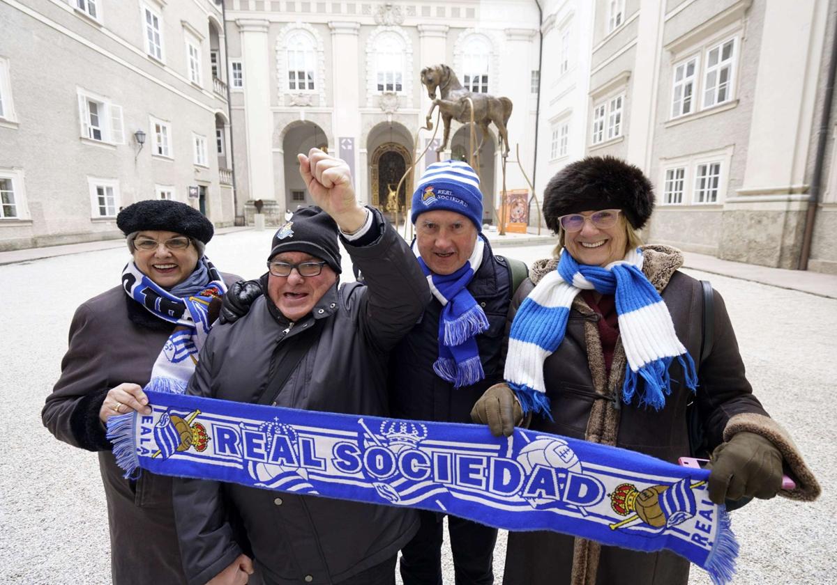 Aficionados de la Real, en Salzburgo en 2018