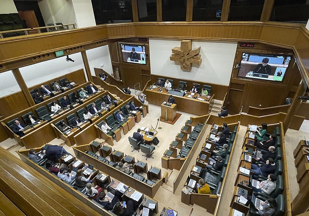 El pleno ordinario celebrado este jueves en el Parlamento Vasco.