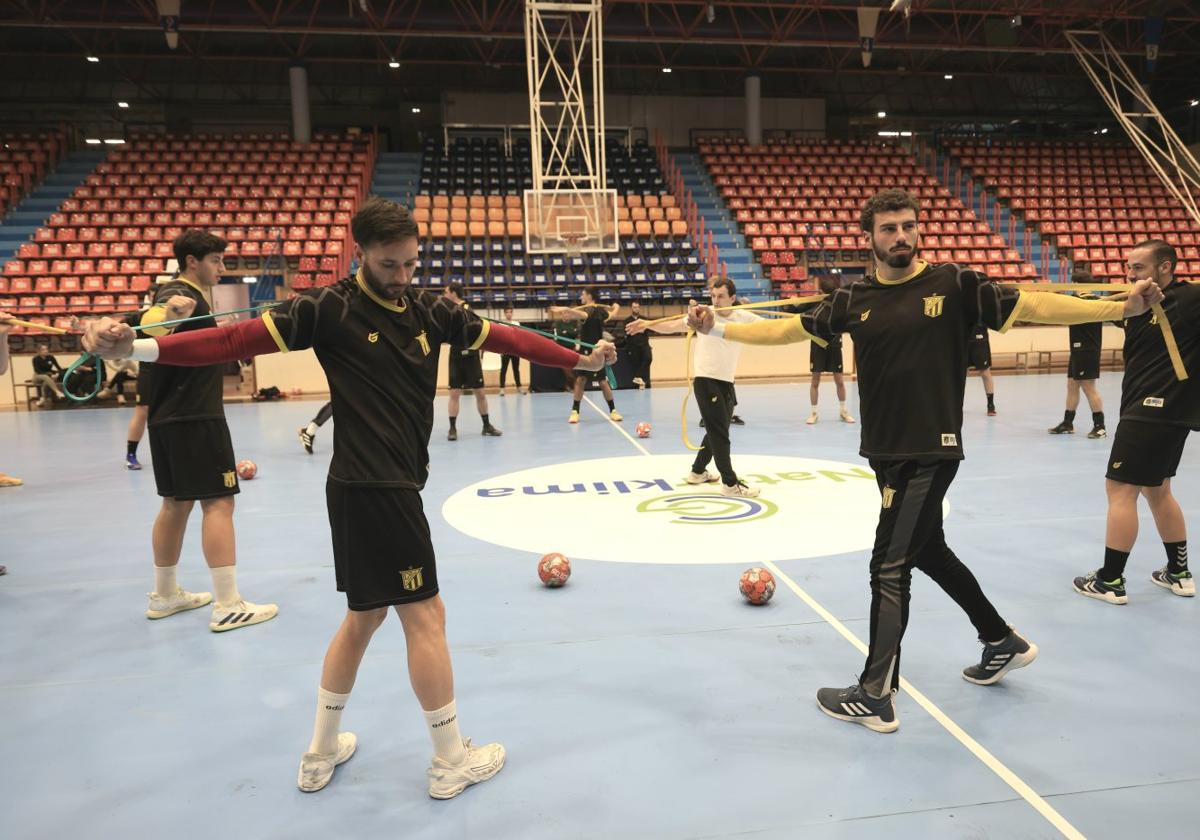 Iñaki Cavero y Pedro Pacheco, entrenando en Artaleku.