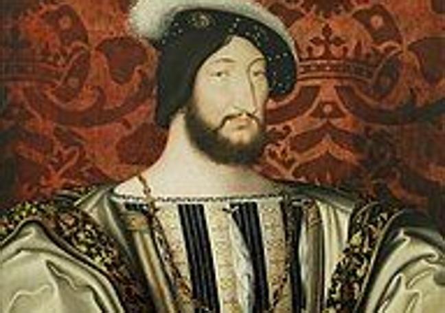 El rey Francisco I por Jean Clouet, hacia 1527.