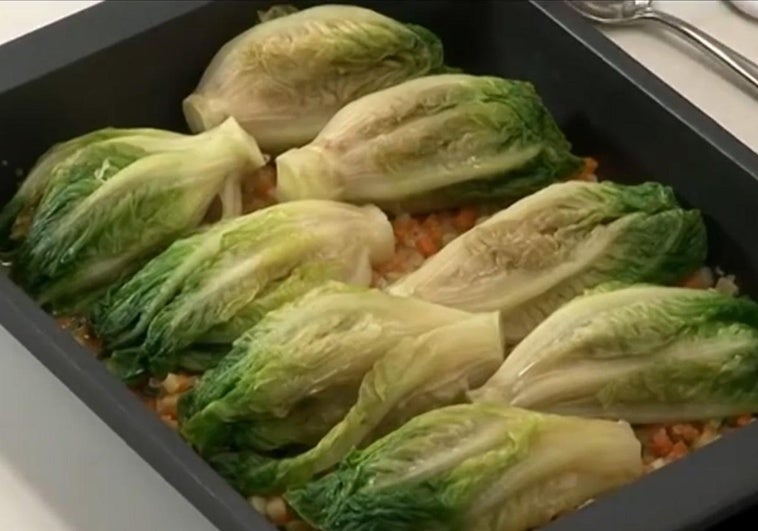 Receta de cogollos de lechuga braseados de David de Jorge