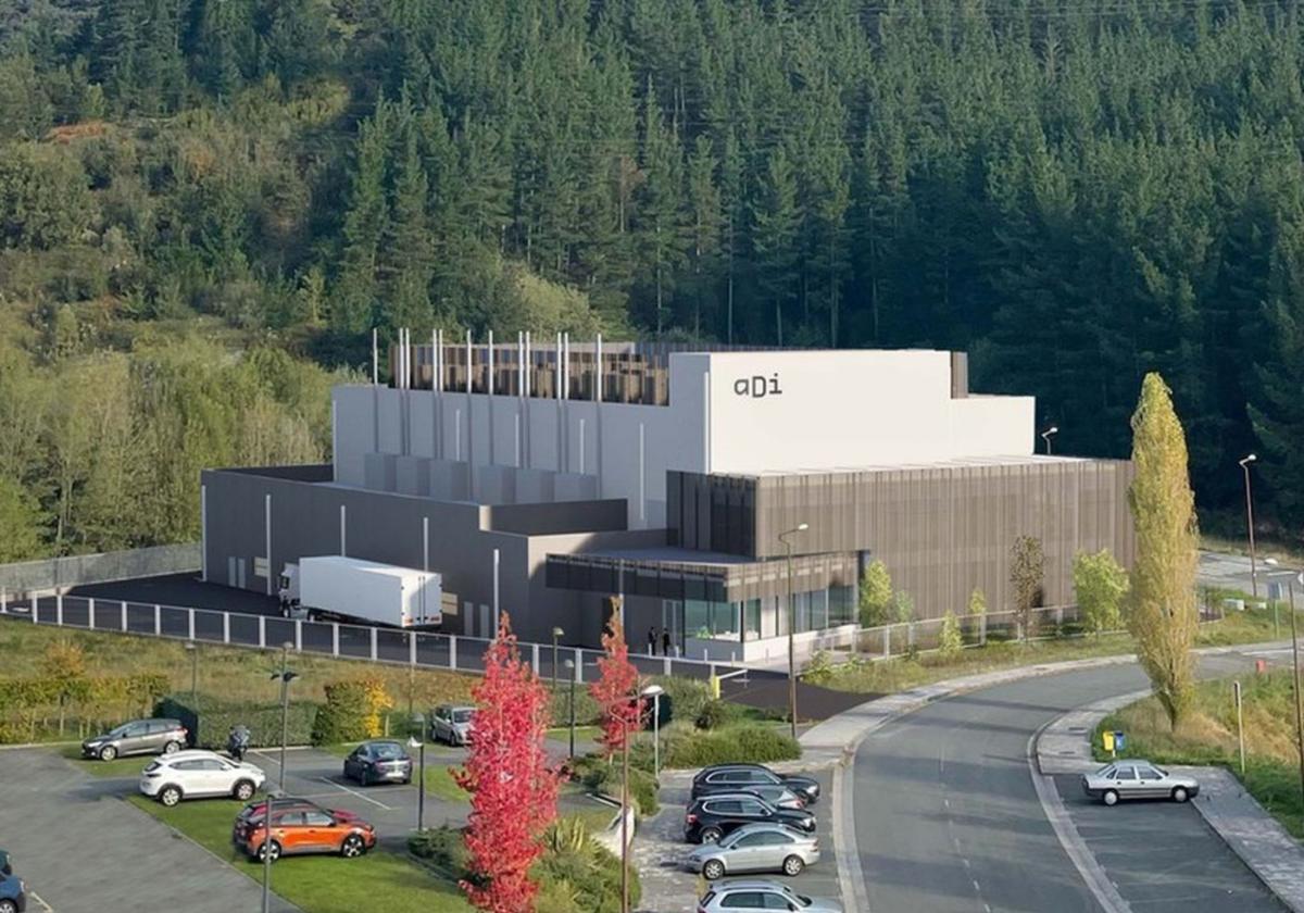 Infografía del nuevo edificio que ADI Data Center Euskadi construirá para finales de 2026 en Garaia.