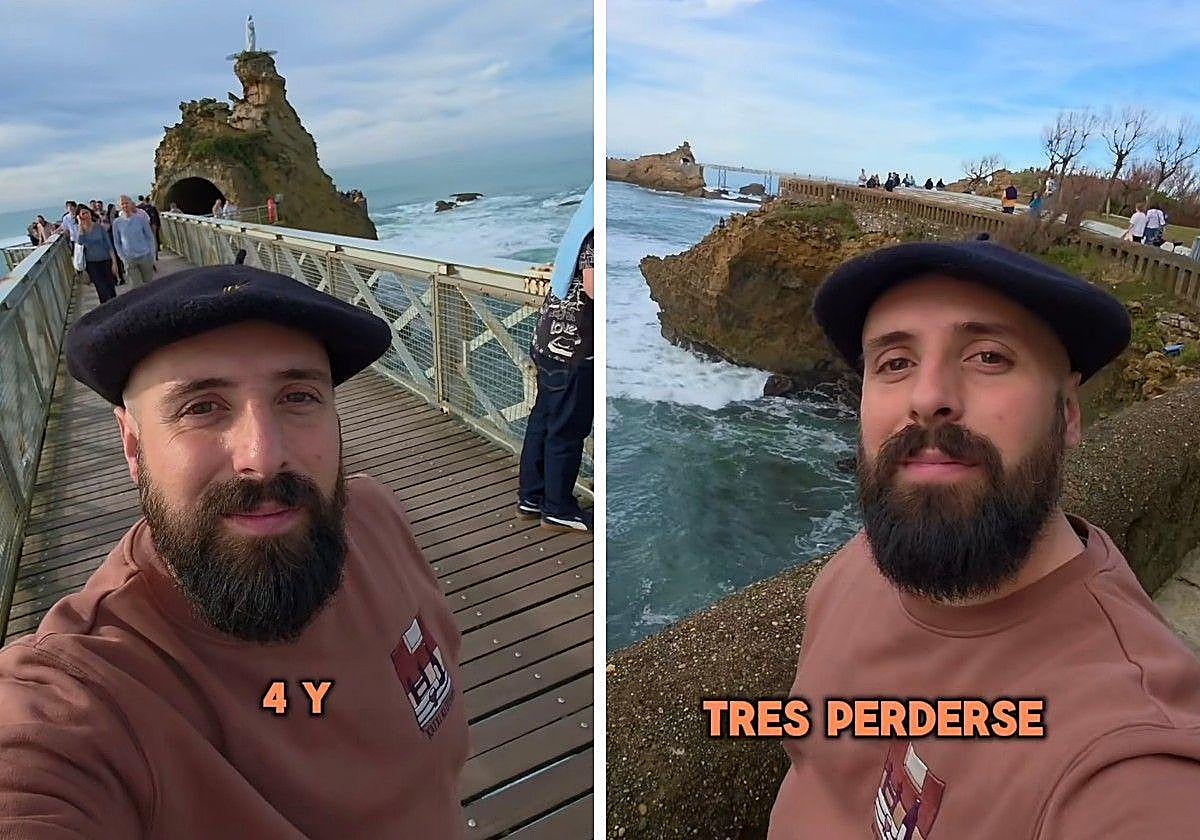 El influencer Iñaki Ibaibarriaga por Biarritz.