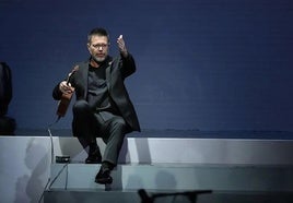 Héctor de Miguel, Quequé, durante uno de sus shows.