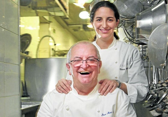 Juan Mari Arzak y su hija Elena, pasado y presente de este afamado restaurantre donosatiarra
