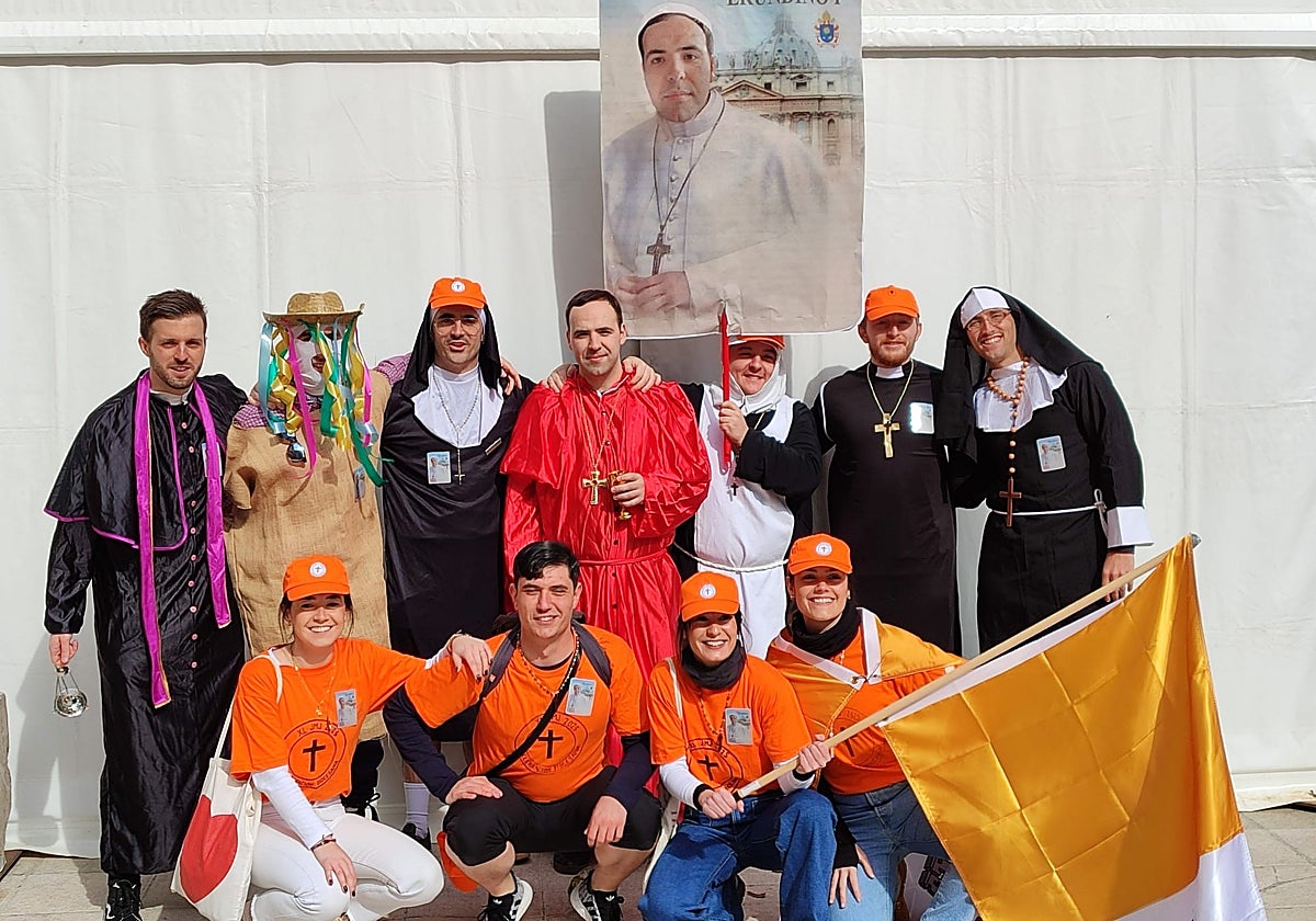 El Papa Erundino I, de fiesta en Urretxu por Carnaval