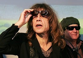El líder de New York Dolls, David Johansen, en la previa de un concierto en La Rioja en 2007.