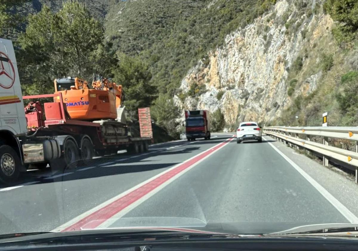 Una imagen de la nueva línea en una carretera.