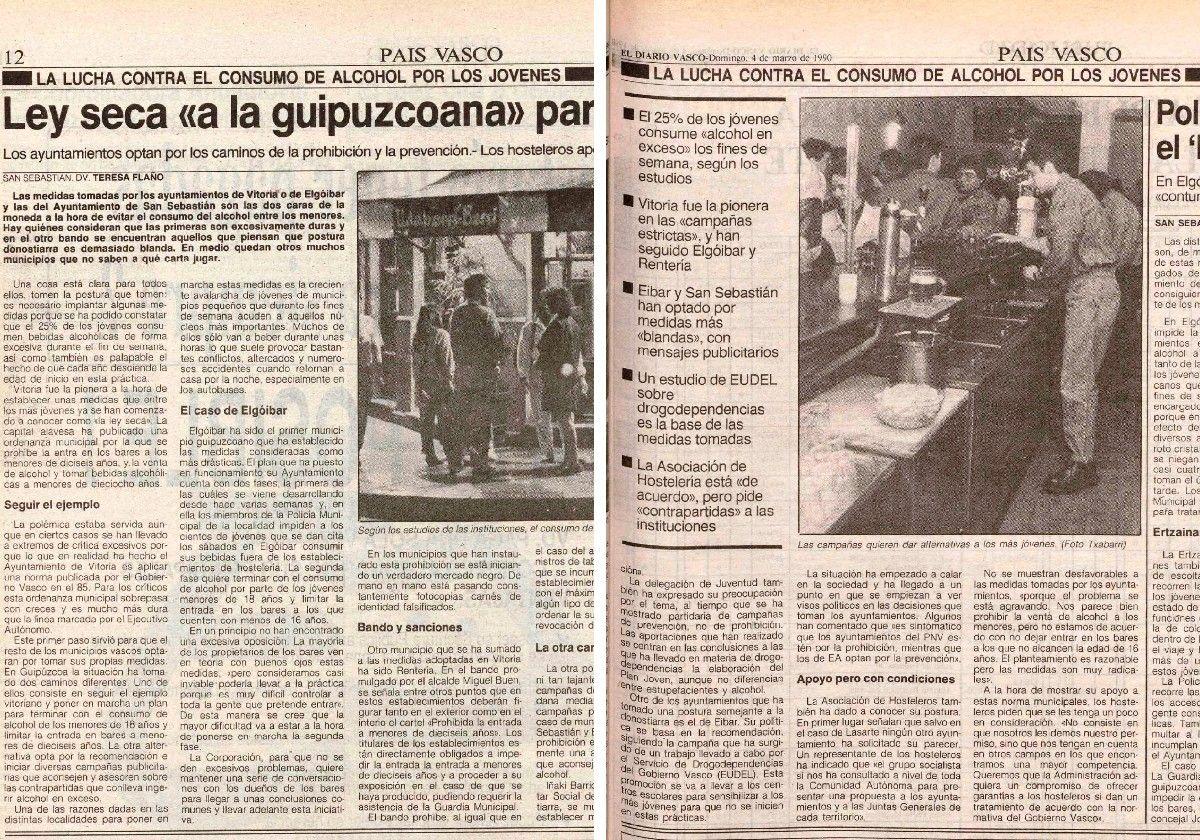 Reportaje publicado por EL DIARIO VASCO en marzo de 1990.