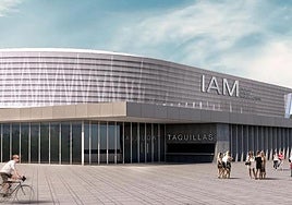 Fotomontaje del futuro pabellón multiusos de Ficoba, IAM (Irungo Areto Moldakorra).