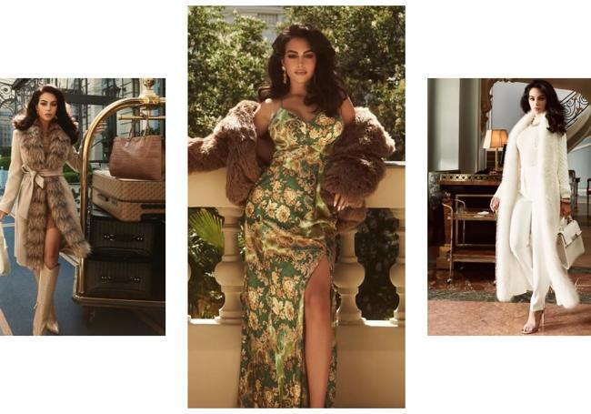 Georgina Rodríguez en su primera campaña como embajadora de la marca estadounidense Guess en 2023.