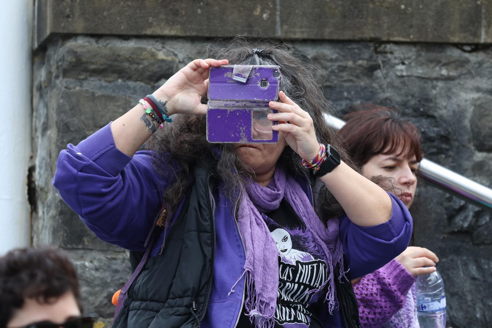 Manifestación del 8M en Donostia por la igualdad y contra el fascismo