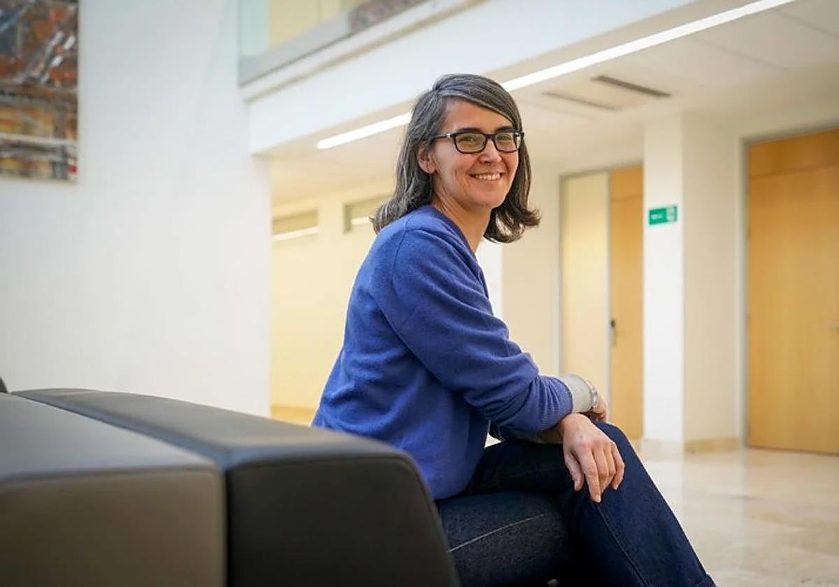 Carmina Gustrán ayer en el campus de la UPV en Vitoria.