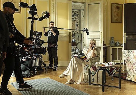 Belén Rueda, en un momento del rodaje