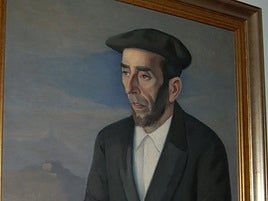 Indalezio Bizkarrondo 'Bilintx' bertsolariaren erretratu birsortua.