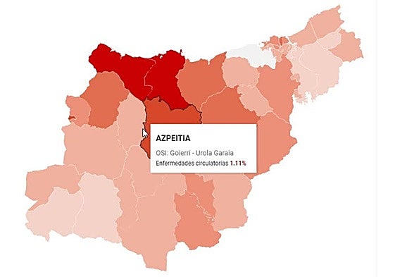 Consulta los mapas de salud de Gipuzkoa: dónde hay más cáncer y problemas respiratorios