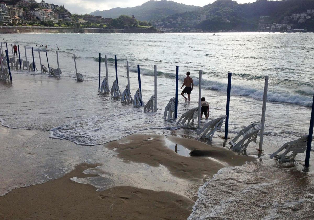 La subida del nivel del mar acelera las actuaciones en el litoral de Gipuzkoa