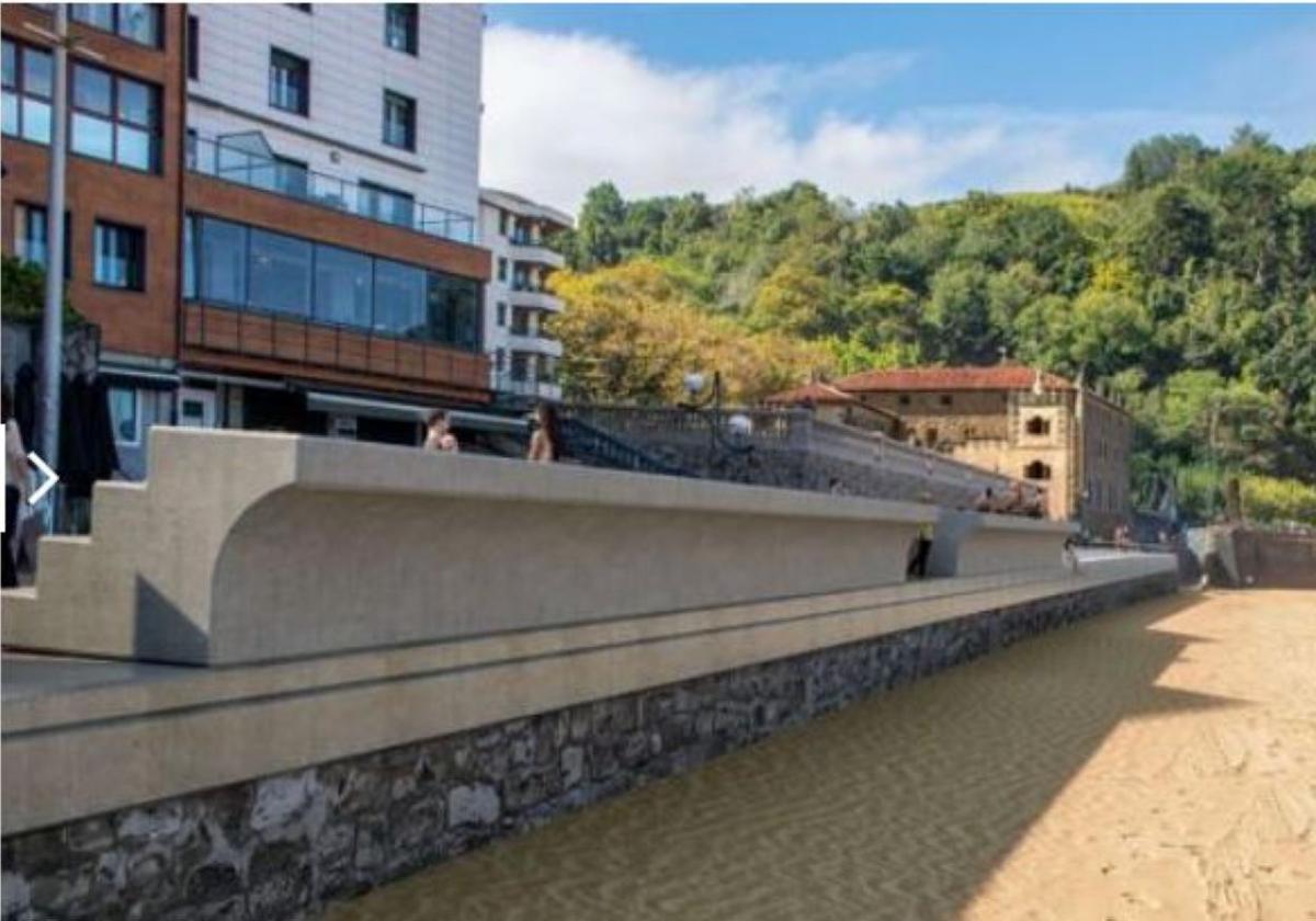 El cambio climático lleva a proteger también la playa de Zarautz