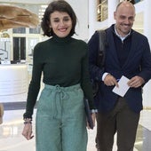 La consejera Nerea Melgosa y el portavoz del Ejecutivo canario, Alfonso Cabello, tras la reunión que han mantenido en Vitoria.