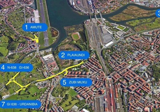 Nuevas enlaces, rotondas y viales para mejorar el tráfico en Bidasoa