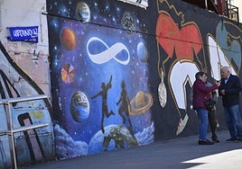 Mural de la inclusión, de Aitor Benitez, pintado con motivo de Urdinduz.