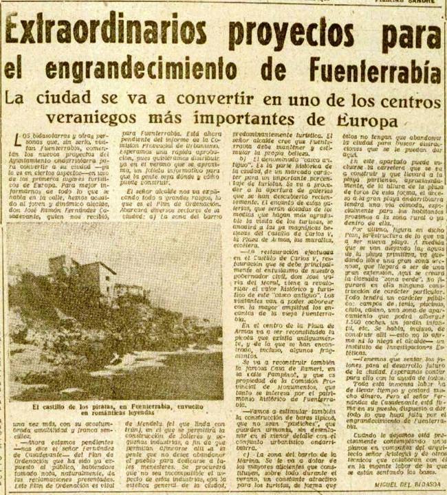 Texto completo publicado por EL DIARIO VASCO el 3 de abril de 1960.