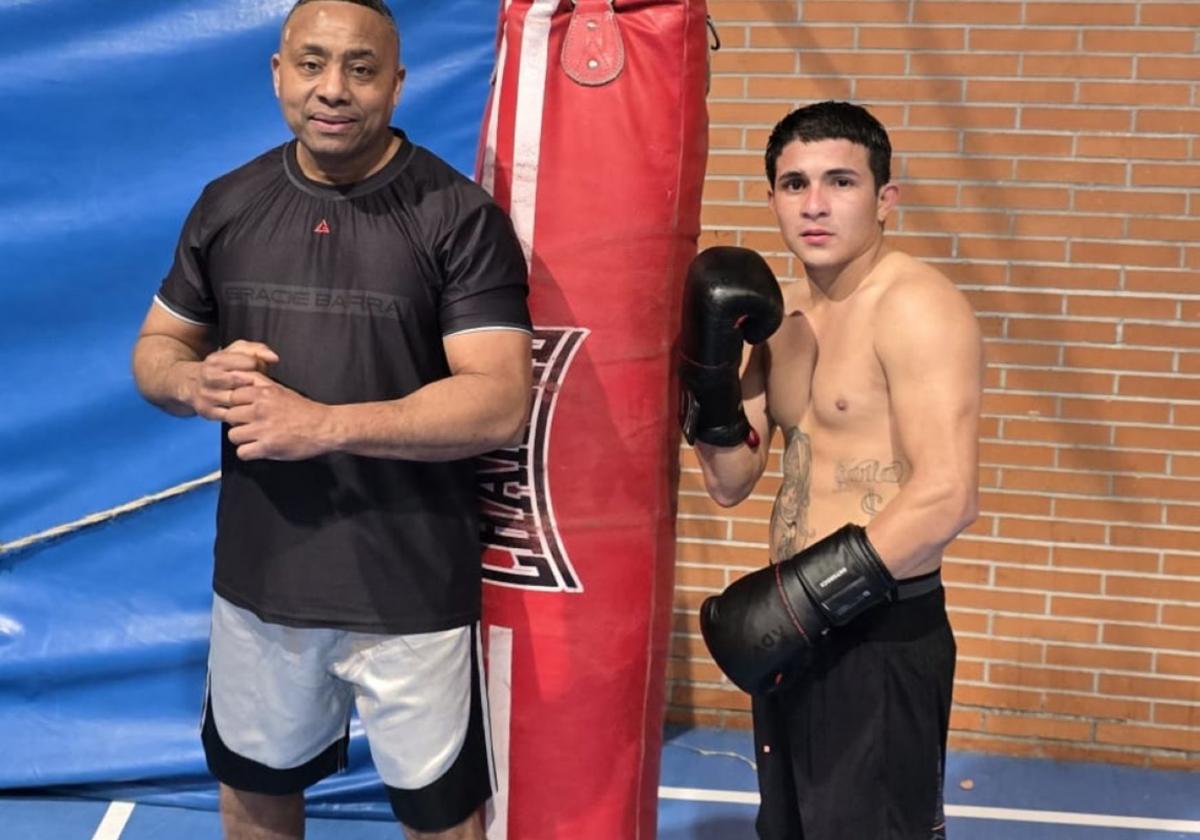Jesús Magnevy, en la semifinal del Campeonato de Gipuzkoa de boxeo