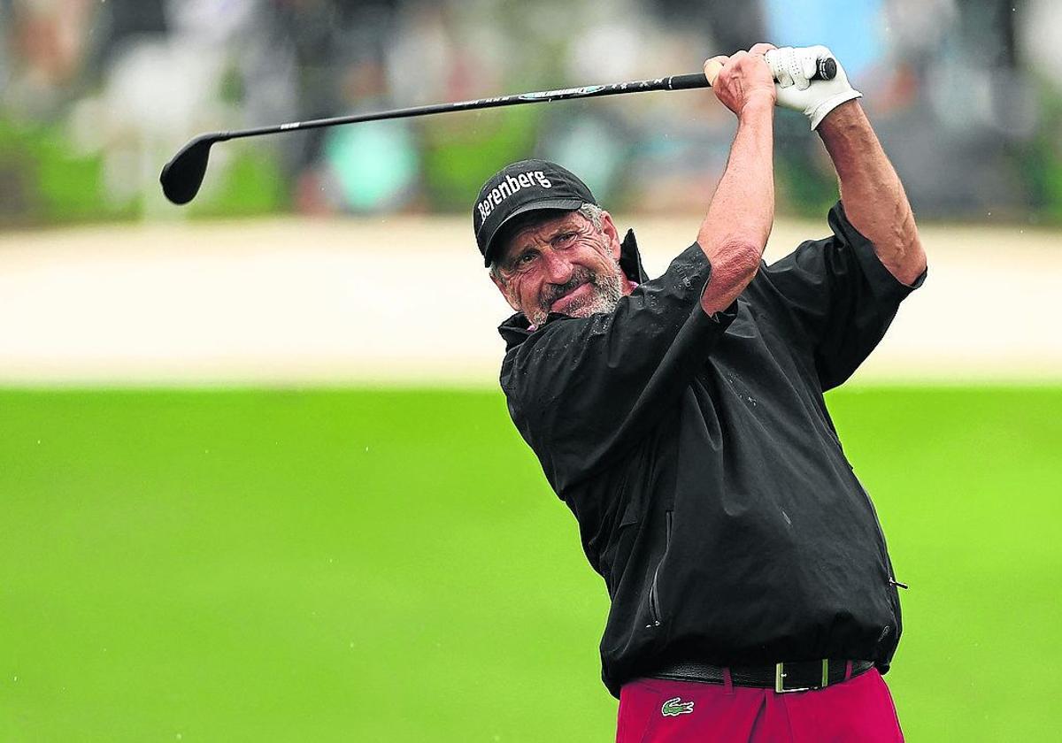 Olazabal se entrena en Augusta antes de la cena de campeones de hoy