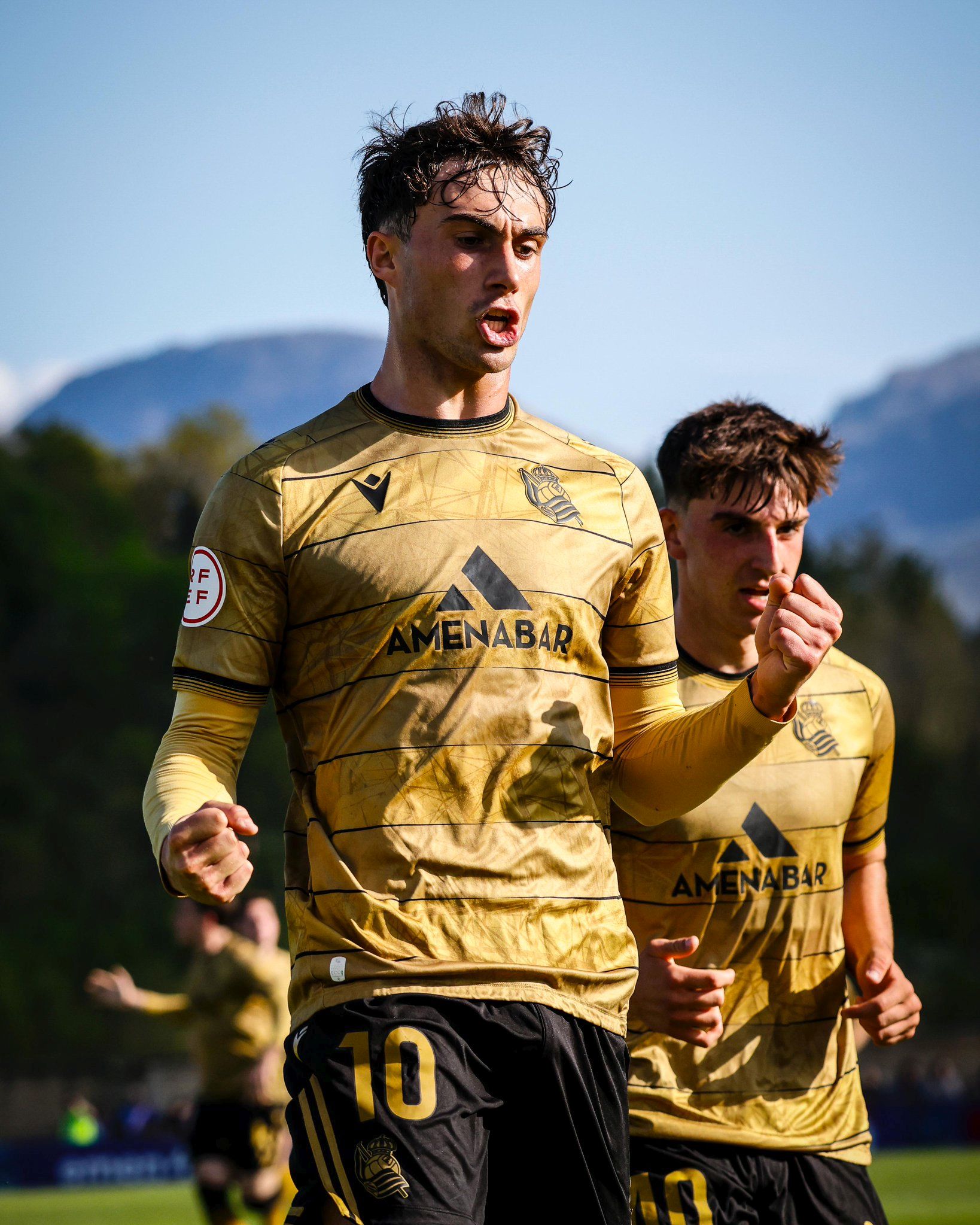 Goti celebra su gol al Amorebieta del pasado fin de semana