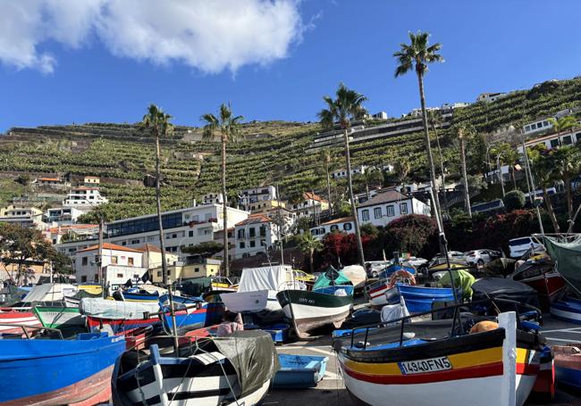Vista del pueblo pesquero de Câmara de Lobos.