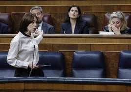 La ministra Diana Morant, señala a la bancada del PP por los insultos recibidos en el pleno del Congreso.