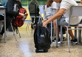 Estudiantes de Secundaria en un centro educativo de Gipuzkoa.