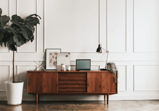 Mueble 'mid century' perfecto para el estilo retro ecléctico
