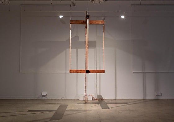 Instalación en la exposición 'Visiones cuánticas' en Tabakalera.