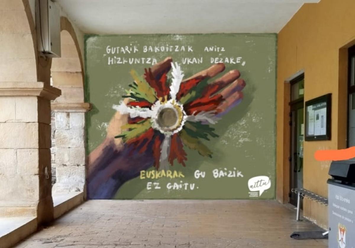 'Eguzkilorea', Beasaingo Euskaraldirako aukeratutako horma-irudi berria