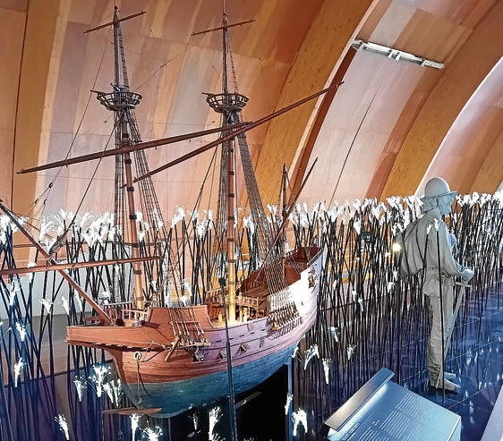 Maqueta del galeón San Pedro, uno de los que se utilizó en el 'tornaviaje'.