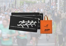 Una toalla con el logo de la carrera, obsequio de esta edición