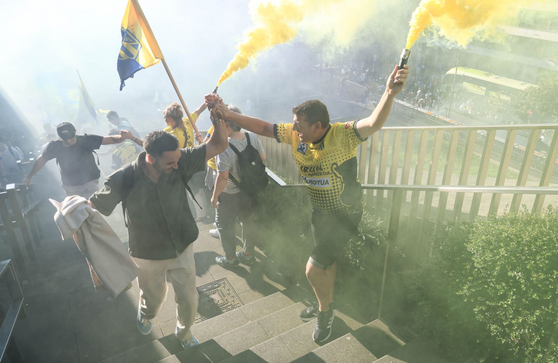 El recibimiento al Bidasoa, en imágenes