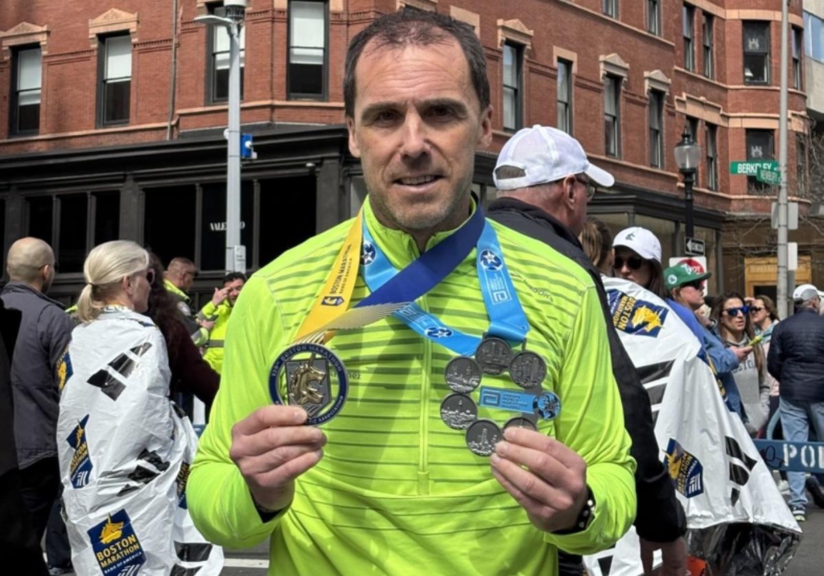 Mikel Uralde completa en Boston las seis maratones más importantes del mundo