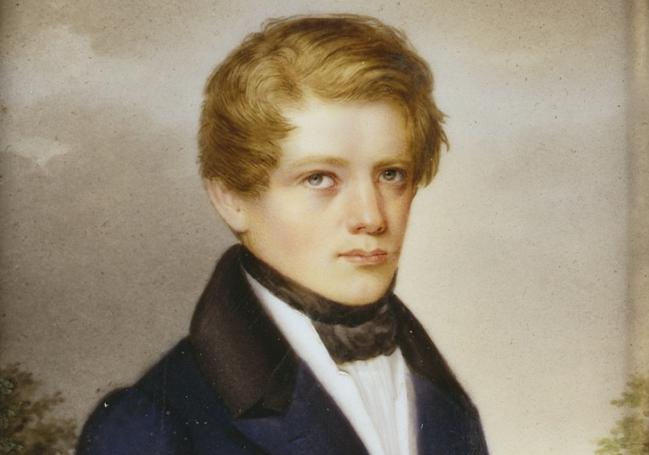 Retrato de Bismarck en su época de estudiante en Gotinga. Anónimo (c. 1833). Colección del Schloss Friedrichsruh