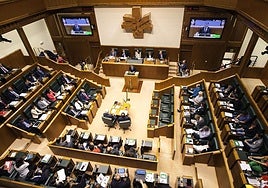 El Parlamento Vasco durante una sesión plenaria.